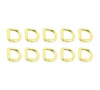 Lot de 10 anneaux en D avec mousqueton en métal pour porte-clés de voiture, sac à dos