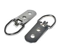 Lot de 10 anneaux en D plaqués nickel 58 mm