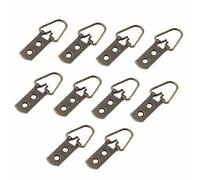 Lot de 10 anneaux en D pour suspension de photos, 54 x 21 mm, vert bronze antique, triangulaire, crochets avec vis pour cadres photo, point de croix, décoration de la maison et œuvres d'art