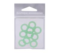 Lot de 10 Anneaux en Silicone phosphorescents pour Tente - Anneaux en Silicone Qui Brillent dans Le Noir - Accessoires réutilisables pour piquets de Tente - Anneau de de Toit de Tente - Cercle de