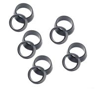 Lot de 10 anneaux en silicone pour tige de selle de vélo de 25, 4 mm et 27, 2 mm de diamètre (noir)