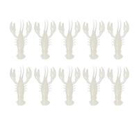 Lot de 10 appâts à base souple - 5 cm 2,3 g crevettes verticales sable de pâturage doux, poignée flottante, mouvement réaliste de rappel de poisson flexible