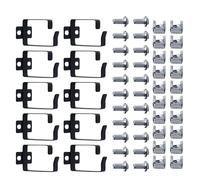 Lot de 10 arceaux de gestion de câbles, armoire de serveur 4,4 x 6 x 5 cm, armoire réseau, gestion des câbles, kit de gestion des câbles, accessoires de rack de serveur avec 20 vis et 20 écrous