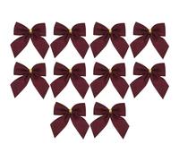 Lot de 10 arcs de Noël en tissu pour sapin de Noël, guirlande, accessoires, décorations de fête, fournitures d'événement (RD2, A)