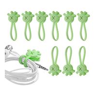 Lot de 10 attaches de câble magnétiques en silicone en forme de paume, aimants de réfrigérateur, organisateur de fils, gestion des câbles réutilisable pour regrouper et , marqueurs de livres