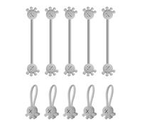 Lot de 10 attaches de câble multi-usages en silicone pour organiser les cordons, marque-pages, aimant de réfrigérateur
