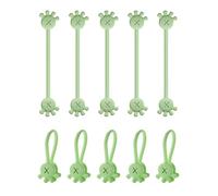 Lot de 10 attaches de câble multi-usages en silicone pour organiser les cordons, marque-pages, aimant de réfrigérateur