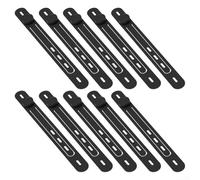 Lot de 10 attaches en silicone pour l'organisation des câbles, réglables et réutilisables avec fermeture à boucle, pour câbles de casque et gestion des câbles de données (noir)