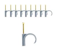 Lot de 10 attaches plastiques Ø20/25mm - Gris - Zenitech