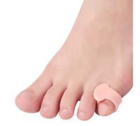 Lot de 10 attelles d'orteils roses en gel, séparateur d'orteils pour homme et femme, pour la marche, la course, le chevauchement, correcteur d'oignon et soulagement de l'oignon (beige)