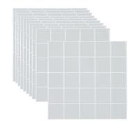 Lot de 10 autocollants 3D - 25 x 25 cm - Imperméables - Protection anti-éclaboussures - Pour carrelage mural métro - Pour mur arrière de cuisine, salon, salle de bain - Gris