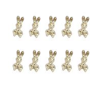 Lot de 10 autocollants 3D en métal pour nail art - Décoration pour ongles - Arcs et bijoux