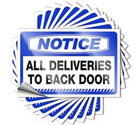Lot de 10 autocollants amusants avec inscription « All Deliveries to Back Door Left » pour décoration de bar (12 x 18 cm)