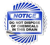Lot de 10 autocollants amusants avec inscription « Do Not Disposof Chemicals in This » - Pour adultes - 12 x 18 cm