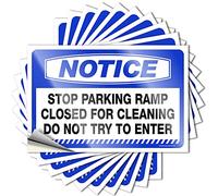 Lot de 10 autocollants amusants avec inscription « Stop Parking Ramp Closed » pour nettoyage « Do Not Try to Enter » - Décoration murale coquine pour adultes (6 x 9 cm)