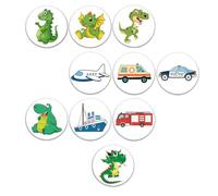 Lot de 10 autocollants amusants en forme d'animal pour toilettes réutilisables - Tableau de récompense pour apprentissage de la propreté - Autocollants utiles pour apprendre à la propreté - Pour