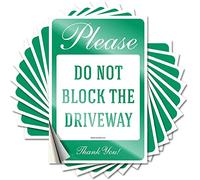 Lot de 10 autocollants amusants « Please Do Not Block The Driveway Thank You », « No Parking » pour adultes (12 x 18 cm)