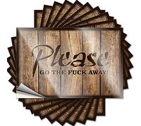 Lot de 10 autocollants amusants « Please Go The f-k Away » pour pare-chocs de voiture (12 x 18 cm)