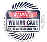 Lot de 10 autocollants amusants pour adultes avec inscription « Enter at Your Own Risk » - Décoration murale (12 x 18 cm)