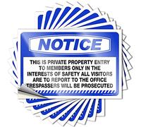 Lot de 10 autocollants amusants pour adultes avec inscription « This is Private Property Entry to Members » (12 x 18 cm)