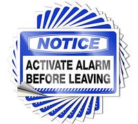 Lot de 10 autocollants amusants pour pare-chocs avec inscription « Activer l'alarme avant de quitter » (6 x 9 cm)