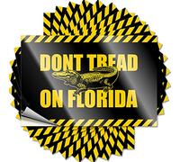 Lot de 10 autocollants amusants pour pare-chocs avec inscription « Don't Tread On Florida » (8 x 12 cm)