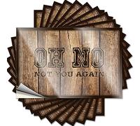 Lot de 10 autocollants amusants pour pare-chocs de voiture Oh No Not You Again (6 x 9 cm)