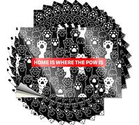 Lot de 10 autocollants amusants pour pare-chocs Home is Where The Paw is - Autocollants amusants pour fenêtre de voiture (8 x 12 cm)