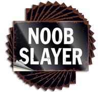 Lot de 10 autocollants amusants pour pare-chocs Noob Slayer : Master of Novice Conquest Stickers pour voiture familiale (8 x 12 cm)