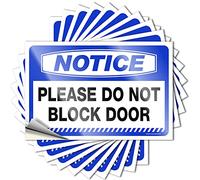 Lot de 10 autocollants amusants pour porte de garage avec inscription « Please Do Not Block » (12 x 18 cm)