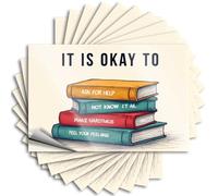 Lot de 10 autocollants amusants pour voiture avec inscription « It's Okay to Ask for Help » (8 x 12 cm)