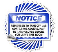 Lot de 10 autocollants amusants pour voiture avec inscription « Notice Remember to Take Off Lab Coat », couvre-chaussures (6 x 9 cm)