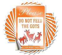 Lot de 10 autocollants amusants pour voiture avec inscription « Please Don't Feed The Goats No Matter What They Say » pour la maison, le bar, le mur (12 x 18 cm)