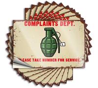Lot de 10 autocollants amusants pour voiture avec inscription « Please Take Number for Service » (6 x 9 cm)