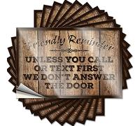 Lot de 10 autocollants amusants pour voiture avec inscription « Unless You Call or Text First We Don't Answer The » - Lot de 10 petits autocollants et décalcomanies pour casque de sécurité (6 x 9 cm)