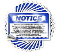 Lot de 10 autocollants amusants pour voiture avec inscription « Warning The Water System for This Home Supplies » (12 x 18 cm)