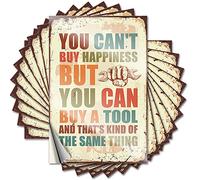 Lot de 10 autocollants amusants pour voiture avec inscription « You Can't Buy Happiness But Can A Tools » (6 x 9 cm)