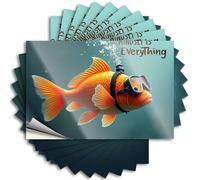 Lot de 10 autocollants amusants pour voiture Mindset is Everything, Even for A Fish! Autocollants décoratifs pour pare-chocs (6 x 9 cm)