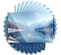 Lot de 10 autocollants amusants pour voiture Motif montagnes couvertes de neige 6 x 9 cm