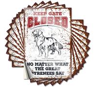 Lot de 10 autocollants amusants pour voitures avec inscription « Keep Gate Closed No Matter What The Great Pyrenees Say » (12 x 18 cm)