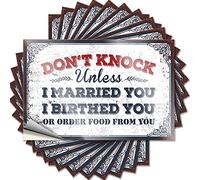 Lot de 10 autocollants amusants pour voitures « Don't Knock Unless I Married You » (6 x 9 cm)