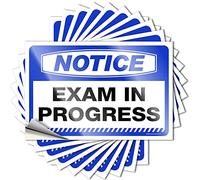 Lot de 10 autocollants amusants pour votre voiture avec inscription « Exam in Progress » (12 x 18 cm)