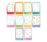 Lot de 10 Autocollants Colorés pour Cadre de Films Instantanés, Autocollants Décoratifs pour Projets de Papier Photo 2 X 3, pour Mini Films D'appareil Photo 12/11/9/8/70/26/90