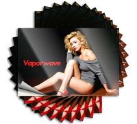 Lot de 10 autocollants d'avertissement pour boîte à outils avec inscription « A Woman in Red High Heels Sitting On The Floor » (6 x 9 cm)