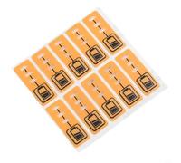Lot de 10 autocollants de capacité de batterie de rechange pour batteries Li-ion DeWalt 18 V DCB200 DCB140 DCB182 - Étiquettes LED jaunes résistantes à l'usure 34 x 12 mm