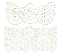 Lot de 10 autocollants de maquillage pour le visage à paillettes pour filles | Autocollant temporaire de maquillage de faux points, 10 pièces autocollants flash visage brillant patchs temporaires