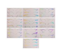 Lot de 10 autocollants de maquillage pour les yeux - Imperméables pour le visage - Convient pour les filles, les femmes, les artistes, les salons à domicile, les fêtes à thème, les concerts, les clubs