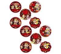Lot de 10 autocollants de porte en verre de l'année serpent pour décoration de vacances, nouveau zodiaque chinois, festival, fenêtre, autocollant serpent, fenêtre