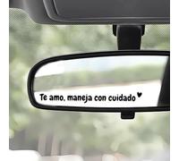 Lot de 10 autocollants de rétroviseur « Te amo maneja con cuidado » en espagnol avec message inspirant « I Love You » - Rappel de sécurité quotidien pour vos proches, autocollants de motivation pour