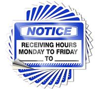 Lot de 10 autocollants de voiture avec avis de réception des heures du lundi au vendredi ____ pour camion pour homme et famille (6 x 9 cm)